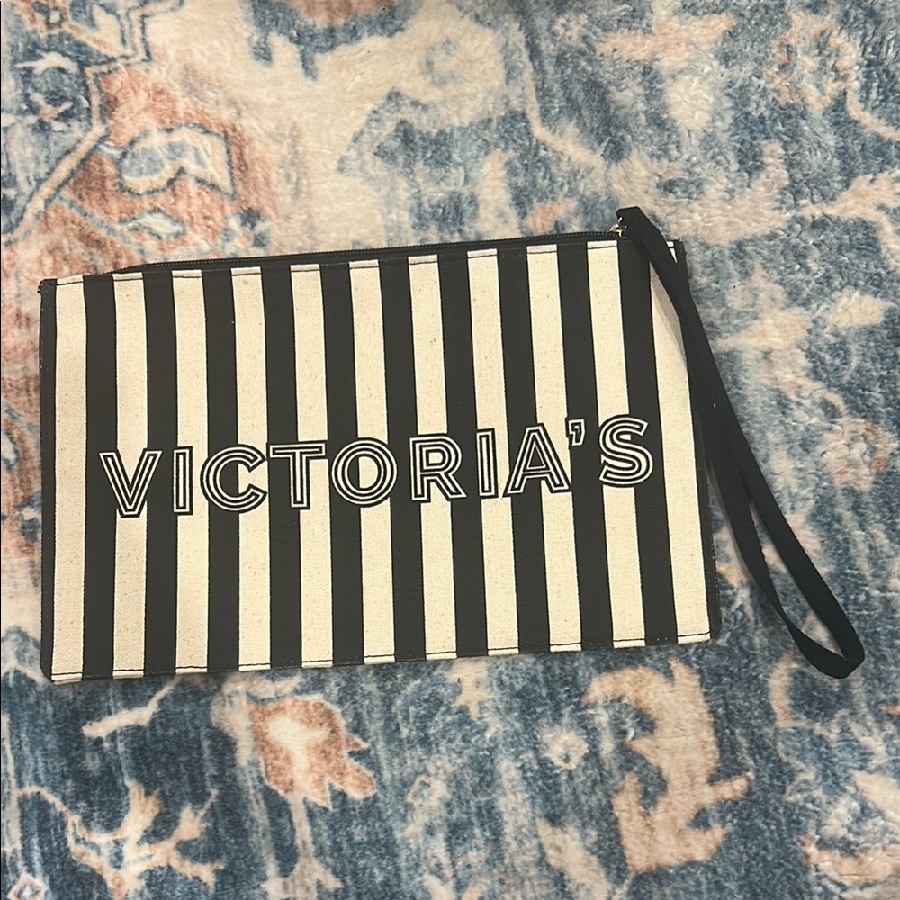 Victoria's Secret Striped Wristlet pouch